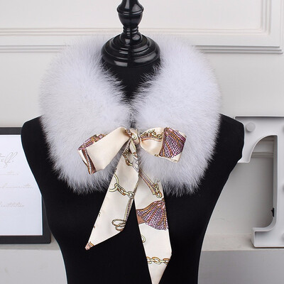 

2018 the new hot selling fox fur collar the natural fox fur collar the real fur collar child the winter fur scarf ribbon
