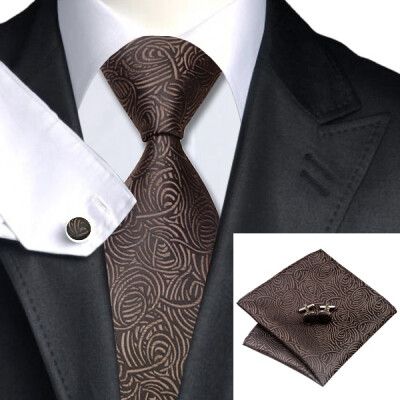 

2016 New Hot selling Vogue Men Silk Tie Set High Quality 100 Silk Necktie Handkerchief Cufflinks Set for Formal Wedding Business