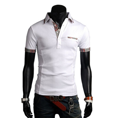 

Zogaa New Men's Polo Shirt Fashion Simple Contrast Color