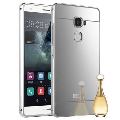 

MOONCASE Metal Frame Edge Mirror Back Protective Shell 2 in 1 Thin Case Cover for Huawei Mate