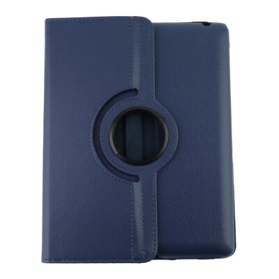 

360 Rotating Litchi Pattern Smart PU Leather Case Cover For Apple iPad 2 3 4 Dark Blue