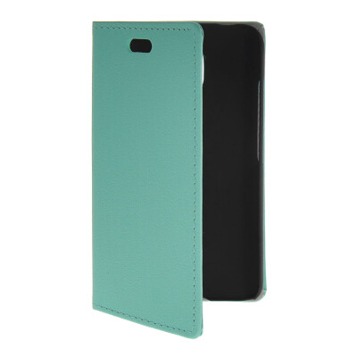 

MOONCASE Slim Leather Side Flip Wallet Card Holder Pouch with Kickstand Shell Back Case Cover for HTC Desire 210 Mint Green