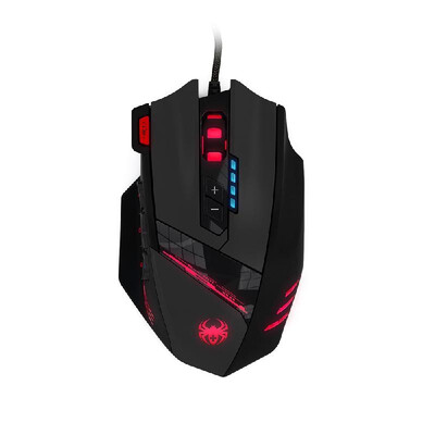 

ZELOTES C-12 Wired USB Optical Gaming Mouse 12 Programmable Buttons Computer Game Mice 4 Adjustable DPI 7 LED Lights for Game Play
