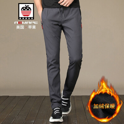 

AEMAPEAmerican Apple Casual Pants Mens Slim Breathable Elastic Pants Mens Wear-Free Fashion Trend Casual Pants DDK701 Black