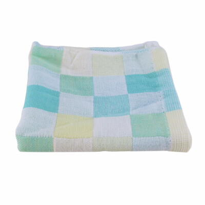 

Hot Sale 2828cm Square Towels Cotton gauze Plaid Towel Kids Bibs Daily Use Hand Face Towels for Kids