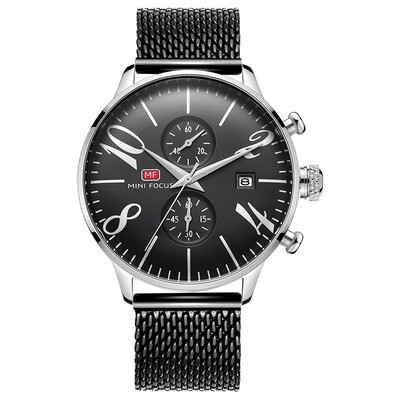 

BOFUTE Male Watches Business Watch Quartz Watches Calendar Waterproof Metal Mesh Belt Genuine Leather Strap 0135G