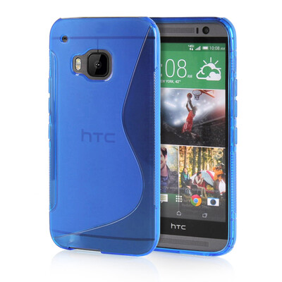 

MOONCASE S - Line Soft Flexible Silicone Gel TPU Skin Shell Back ЧЕХОЛ ДЛЯ HTC One M9 Blue