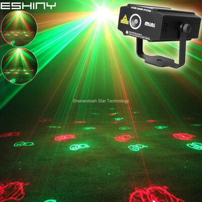 

ESHINY MINI R&G Laser Xmas 3 Patterns Projector DJ Dance Disco Bar Holiday Family Party Christmas Stage Effect Light t133