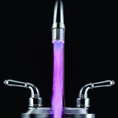 

Mini LED Light Water Stream Faucet Tap Head Multiple Color 7 Colors Jump Changing
