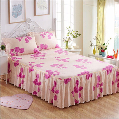 

Rural Style Flower 100 Cotton Bed Skirt Bed Sheet Bedspread Bed Skirt Home Textile Bedding