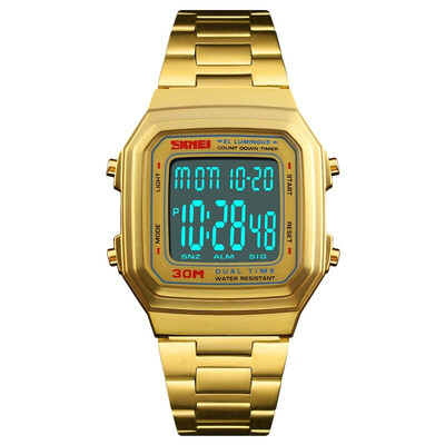 

SKMEI 1337 For Men Trendy Outdoor Sports Duble Time Luxury Digital Watch CutdownWatch Alloy for 1224 hours Saat Relogio Masculino