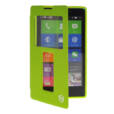 

MOONCASE View Window Leather Side Flip Pouch Stand Shell Back ЧЕХОЛ ДЛЯ Nokia XL Green