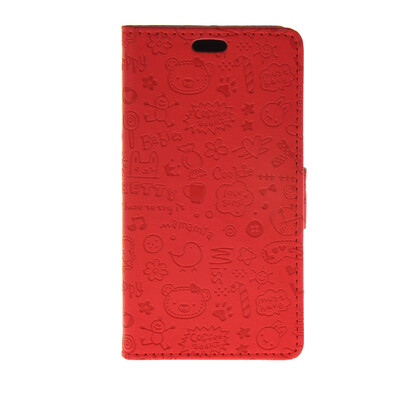 

MOONCASE Cute Little Witch Leather Side Flip Wallet Card Holder Stand Pouch ЧЕХОЛ ДЛЯ Huawei Ascend Y520 Red