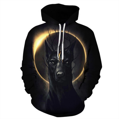 

QYDM-337 Mens Hoodie 3D Printed Women Pullover Sweater