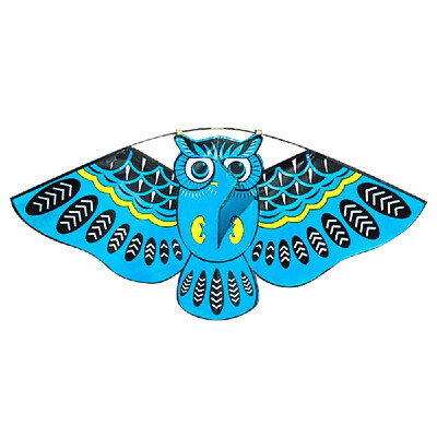 

43 x 20 Inch Colorful Cartoon Owl Flying Kite with Kite Line Outdoor Toy for
