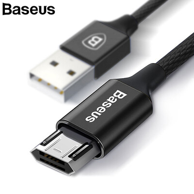 

Baseus Reversible Micro USB Cable For Samsung HuaWei Xiaomi Mobile Phone Data Sync Cable Double-Sided USB Charger Cable