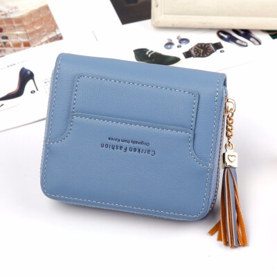 

Ladies purse short simple mini multi function small fresh foldable Wallet