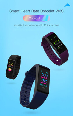 

W6S Waterproof IP67 Smart Wrist Blood Pressure Pulse Monitors Heart Rate Sleep Fitness Sports Smartband MONITOR Health BLOO