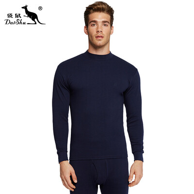 

Kangaroo DaiShu Qiuyi Qiuku Men&women couples cotton high collar thin section bottoming thermal underwear set black L