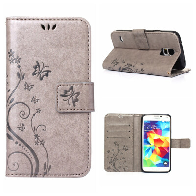 

MOONCASE Flower Pattern Premium Soft PU Leather Case Cover For Samsung Galaxy S5