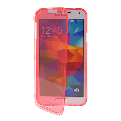 

MOONCASE Flip Wallet Soft Gel TPU Silicone Back Shell ЧЕХОЛ ДЛЯ Samsung Galaxy S5 I9600 Red