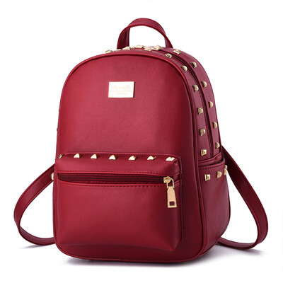 

New fashion women leather backpack casual Korean female students bag embossing solid backpack schoolbag for teenagers