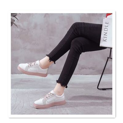 

2018 summer new Korean version of the wild flat white shoes girls wild Harajuku shoes