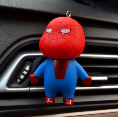 

OLOEY For Marvel Avengers Heros Figure Car Air Condition Vent Perfume Balsam Fragrance Air Freshener Interior Decoration Car styli