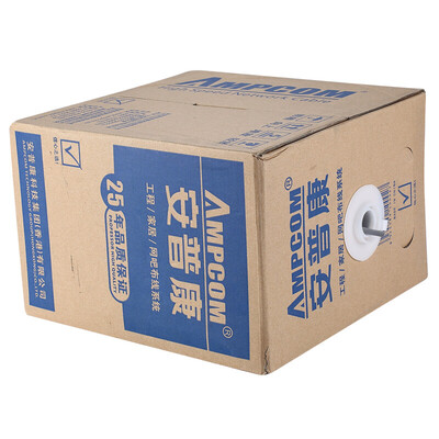 

AMPCOM engineering grade super five network cable over Fluke oxygen-free copper core 150 meters super 5 unshielded box line POE power supply AMC5E51150