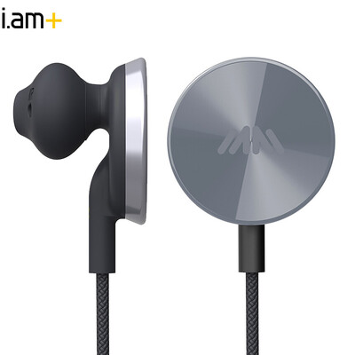 

IamButtons Future Limited Edition Wireless Sports Bluetooth Headphones Magnetic Suction Earphones Headphones Gray Black