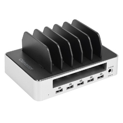 

OImaster 5 Multi Ports Universal Detachable USB Charging Station Stand Holder Desktop Charger for Phone Tablet