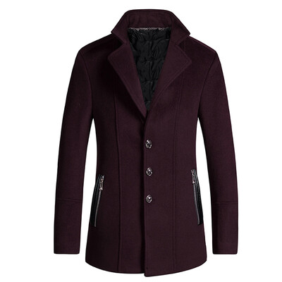 

Necini™ Man' Winter paragraph wool coat lapel jacket and long sections Korean Slim tide male youth