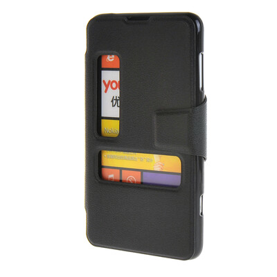 

MOONCASE Side Flip Hard board Slim Leather Bracket Window чехол для Cover Microsoft Lumia 625 чёрный