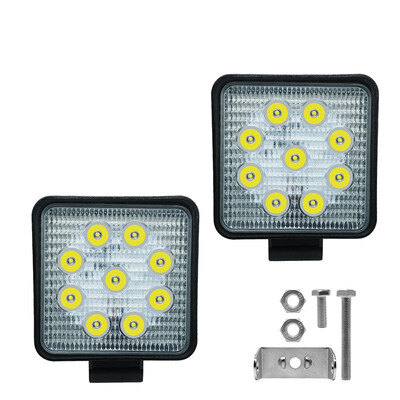 

1 Pair Car Headlights 12V 27W Work Light Off-Road Vehicles Fog Head Lamp 6000K super bright spotlights 3240lm motorcycle led light