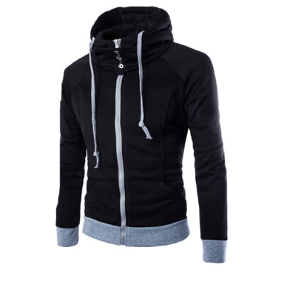 

CT&HF Men Leisure Fashion Fleece Contracted Personality Handsome Thickening Long-Sleeved Jacket Zipper Design Coat