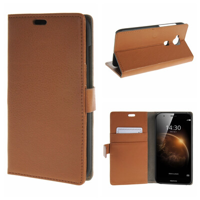 

MOONCASE ЧЕХОЛ ДЛЯ Huawei Ascend G8 High quality Leather Flip Wallet Card Holder Bracket Back Pouch Brown 01