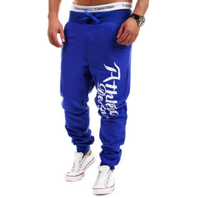 

CT&HF Men Leisure Fashion Sports Pants Contracted Loose Letters Printed Pants Spring Cotton Handsome Personality trousers