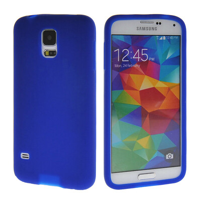 

MOONCASE Мягкие гибкие гель ТПУ Оболочка задняя крышка чехол для Samsung Galaxy I9600 S5 синий