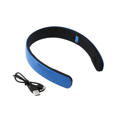 

Folding Bluetooth 4.0 Stereo Headphone Wireless Headset Sport with Mic Blue