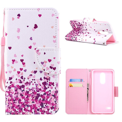 

MOONCASE Huawei P20 painted leather case with small hand rope - pink heart