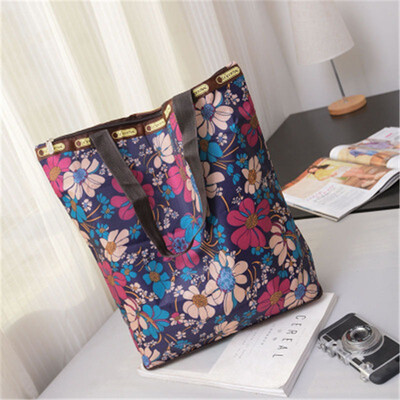 

ZHANAO new womens bag canvas shoulder bag Europe&large capacity shopping bag folding shoulder bag