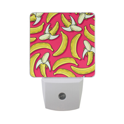 

ALAZA LED Night Light With Smart Dusk To Dawn SensorFaces Of Monkeys And Bananas Plug In Night Light