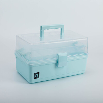 

Youku large multi-function storage box 341923cm portable medicine box household medicine oversized storage box toolbox household multi-layer storage box moisture-proof seal
