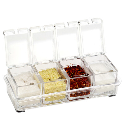 

Jingdong Supermarket Ou OAK European Oven Seasoning Bottle Seasoning Box Kitchen Seasoning Box Acrylic Seasoning Tank Seasoning Tank Set Salt Tank C020
