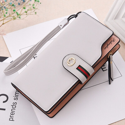 

Ladies Wallet long zipper clasp hand bag student mobile phone bag