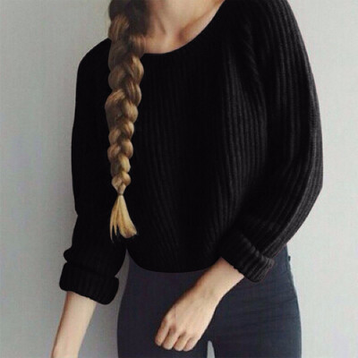 

Autumn winter women sweaters pullovers korean style long sleeve casual crop sweater slim solid knitted jumpers sweter mujer