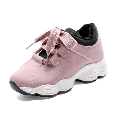 

2018 New Spring Summer Women Sneakers Woman Shoes Vintage Pig leather Lace-Up Casual Shoes Ultra Hot Sale Size 35-40 456hu