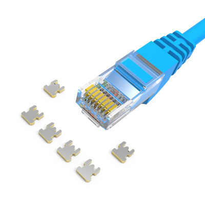 

Tencia TC six types of CAT6 speed eight-core twisted pair network jumper computer cable blue 5 m TC-6005L