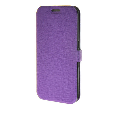 

MOONCASE Cross pattern Flip Pouch Leather Wallet Slim Stand Case Cover for Samsung Galaxy S6 Purple