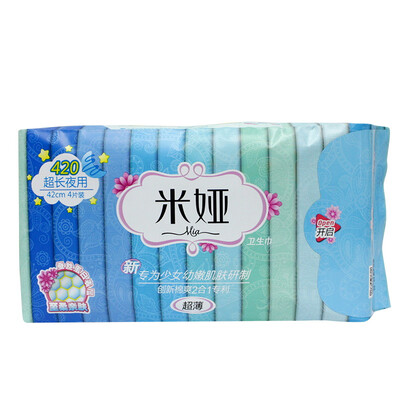 

Mia (mia) sanitary napkin new girl 420 ultra-thin night with four pieces of new and old packaging random distribution